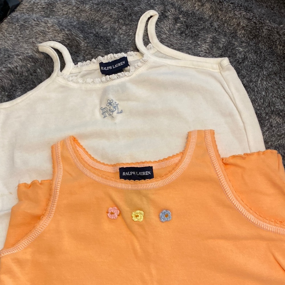 Two girls Ralph Lauren tank tops size 6